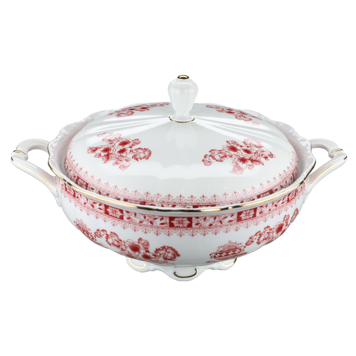 Ragout / Terrine Seltmann Weiden Theresia China Rot