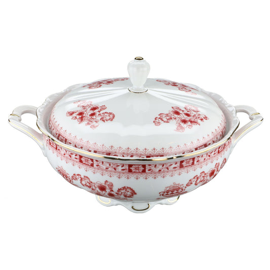 Ragout / Terrine Seltmann Weiden Theresia China Rot