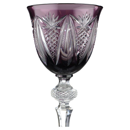 Rotweinglas Weinkelch lila WMF Cristal Cabinet Überfang