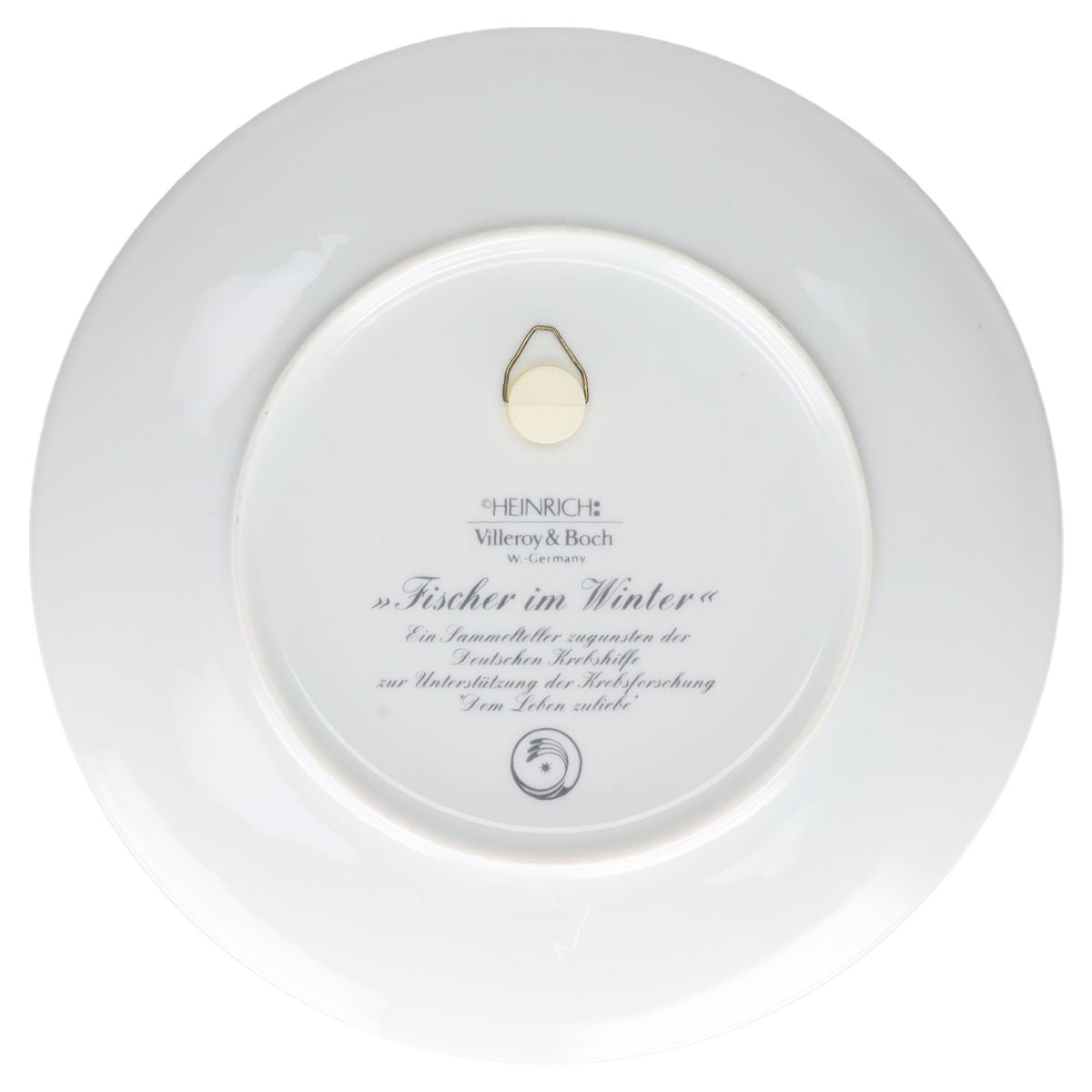 Sammelteller Wandteller : Fischer im Winter Villeroy & Boch Heinrich Deutsche Krebshilfe E.V.
