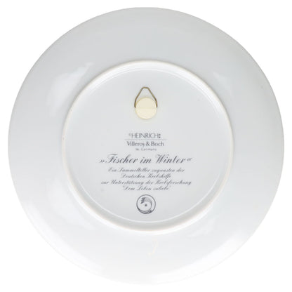 Sammelteller Wandteller : Fischer im Winter Villeroy & Boch Heinrich Deutsche Krebshilfe E.V.