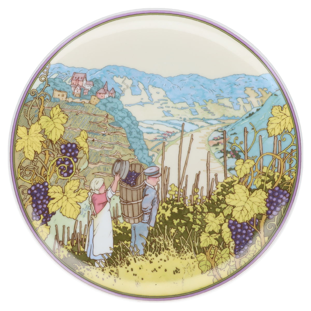 Sammelteller Wandteller : Winzer im Herbst Villeroy & Boch Heinrich Deutsche Krebshilfe E.V.