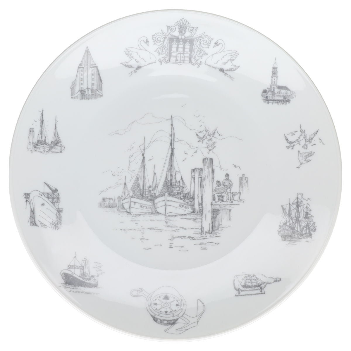 Sammelteller Wandteller "Fischer" Rosenthal Bettina Hamburg Motive