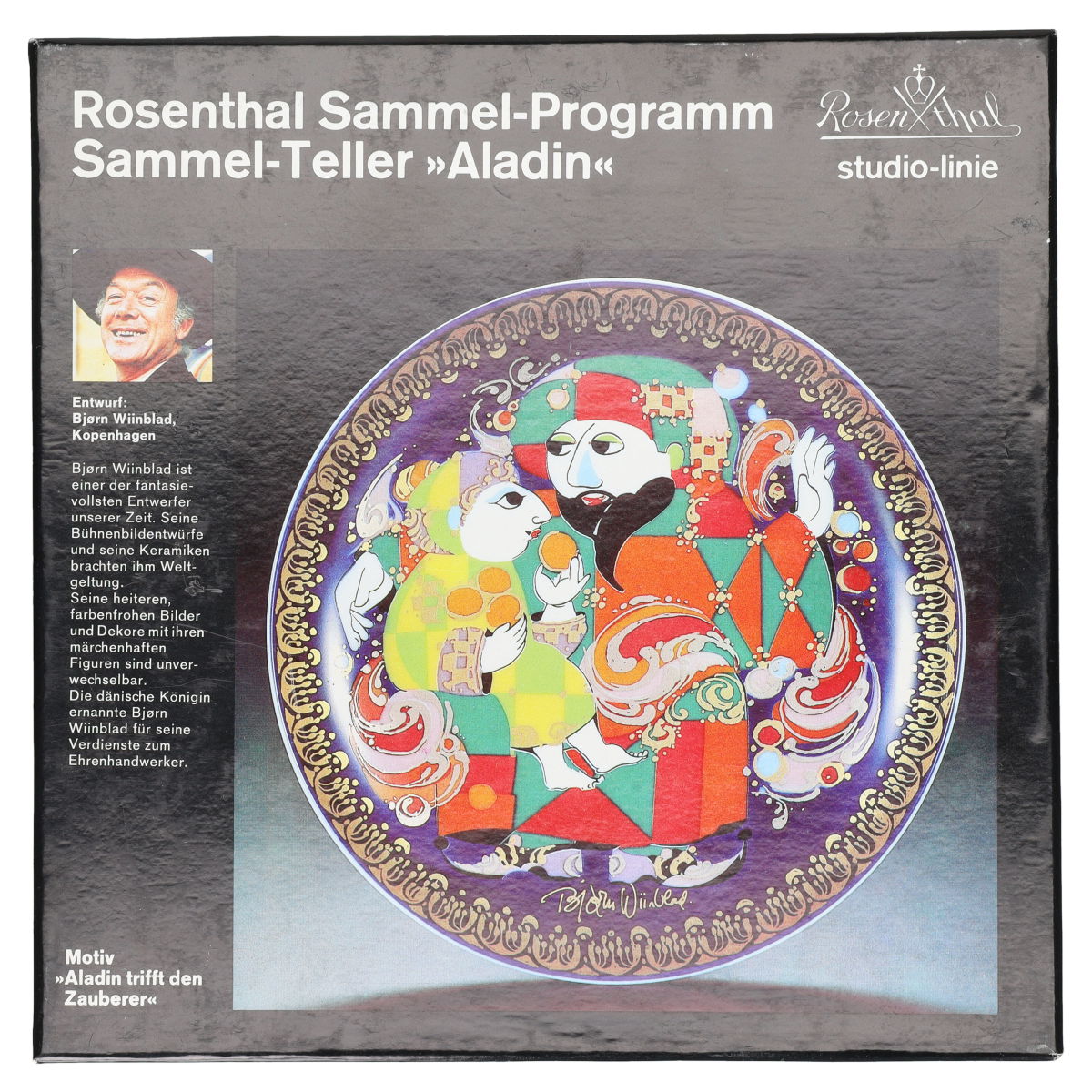 Sammelteller Wandteller No. III - Aladin trifft den Zaubere - I Wahl Rosenthal Björn Wiinblad Aladin mit OVP