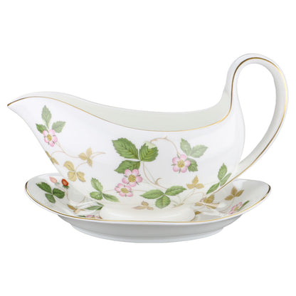 Sauciere mit Teller 2-tlg.  Wedgwood Wild Strawberry