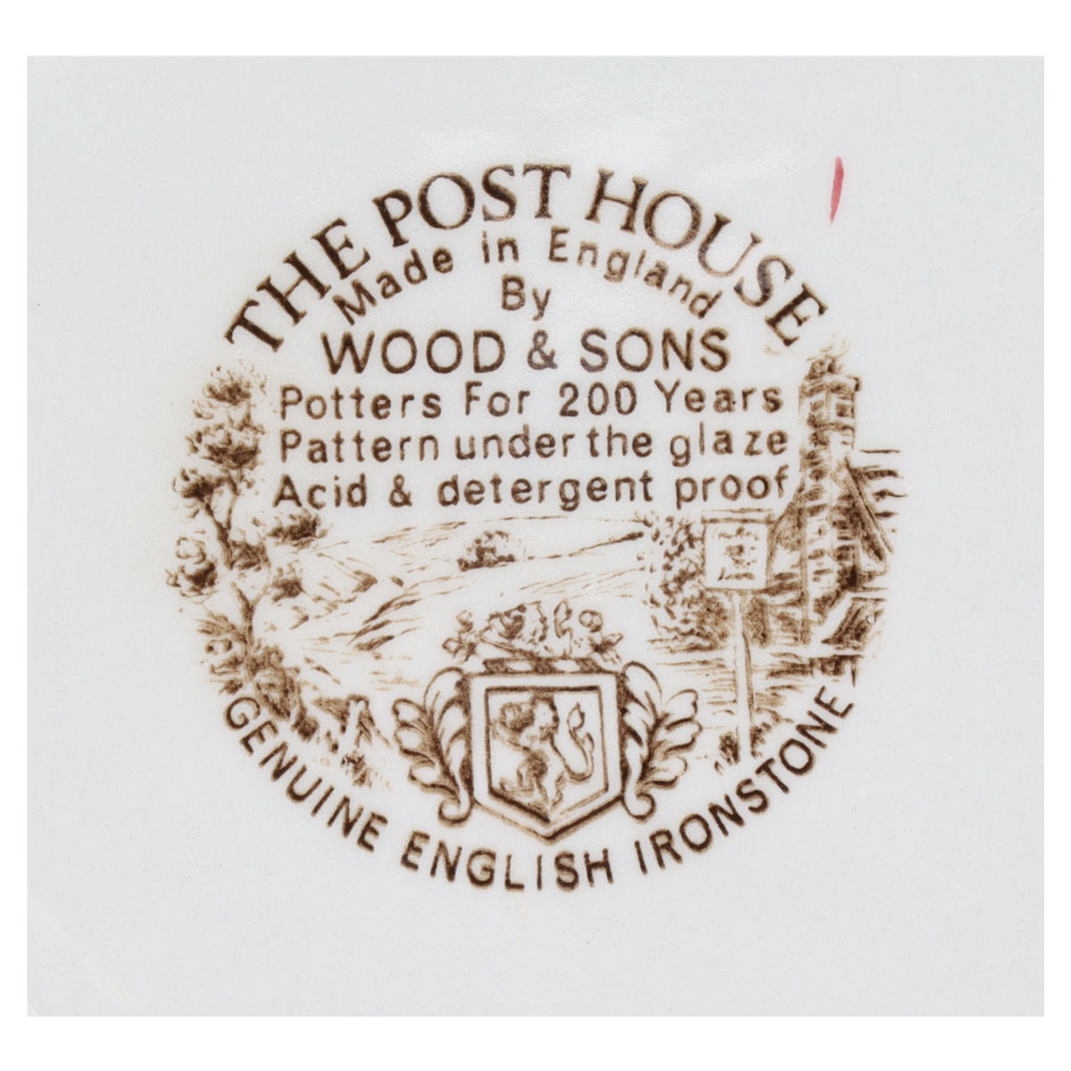 Sauciere mit Teller 2-tlg Wood & Sons England The Post House Braun Brown