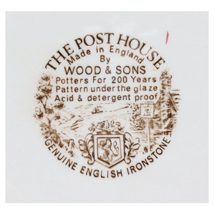 Sauciere mit Teller 2-tlg Wood & Sons England The Post House Braun Brown