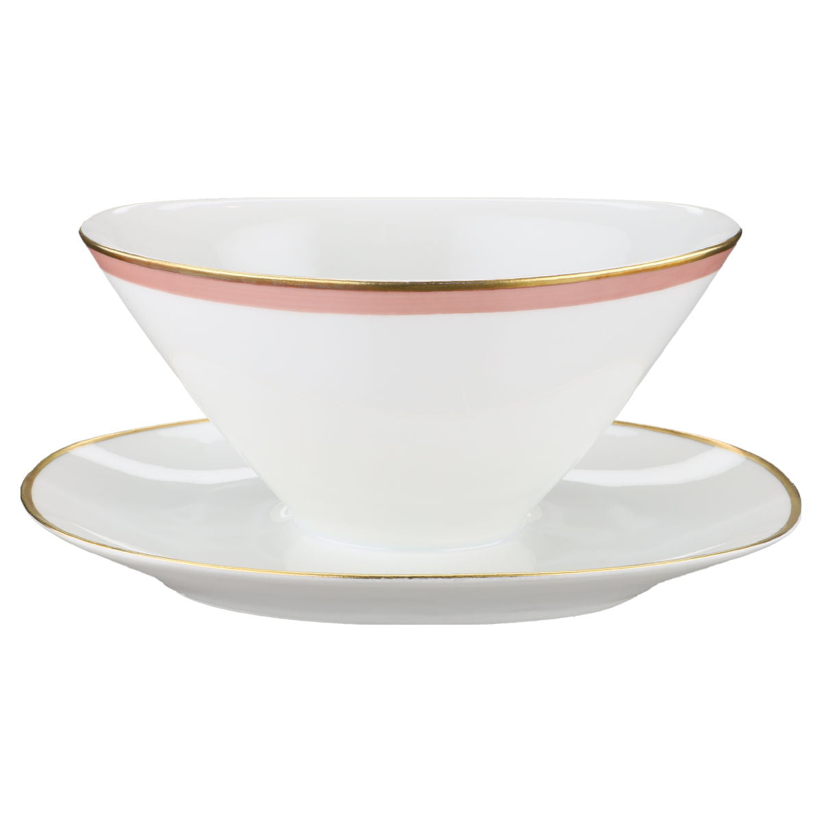 Sauciere mit Teller einteilig Arzberg Form 2025 Roséband 9896