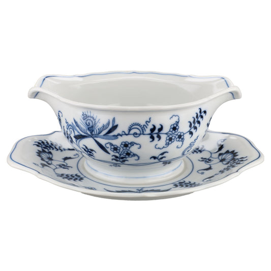 Sauciere mit Teller einteilig Blue Danube Japan Zwiebelmuster