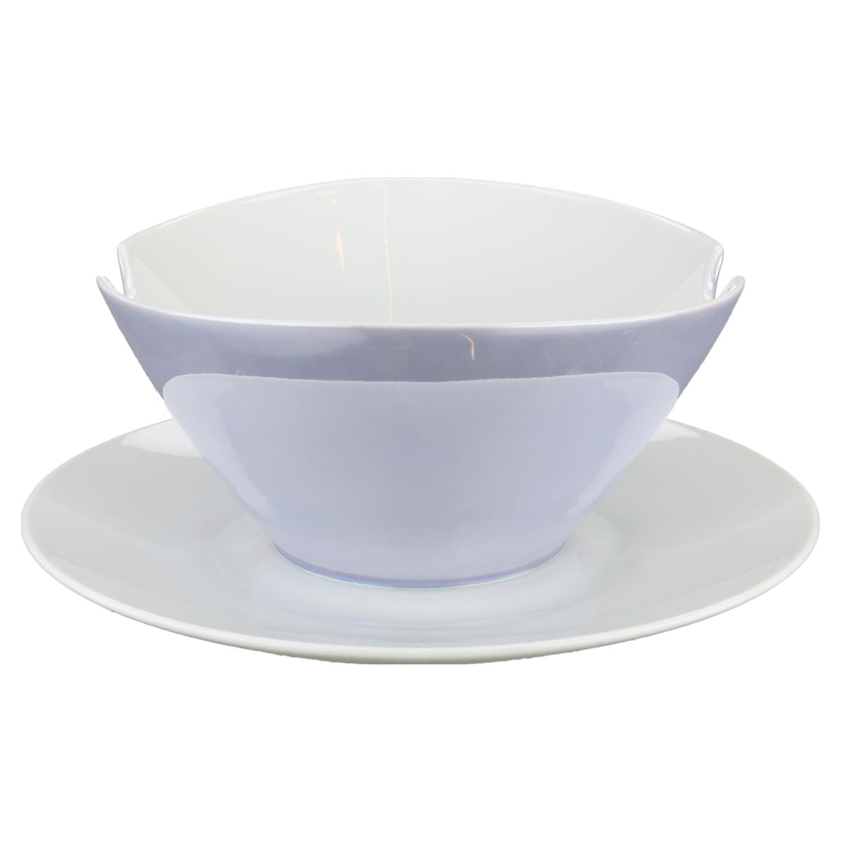 Sauciere mit Teller einteilig Rosenthal Form 2000 Flieder Perlmutt