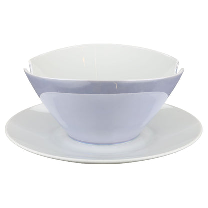 Sauciere mit Teller einteilig Rosenthal Form 2000 Flieder Perlmutt