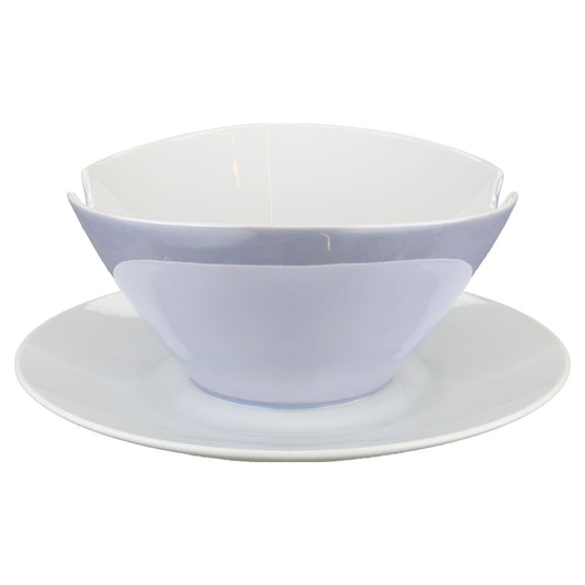 Sauciere mit Teller einteilig Rosenthal Form 2000 Flieder Perlmutt