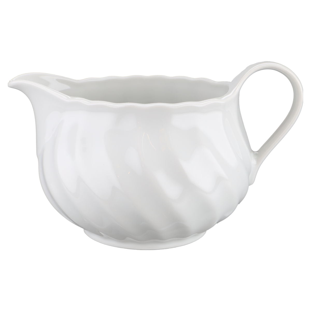 Sauciere ohne Teller Marienbad Ingres Weiss Wellenmuster weiss