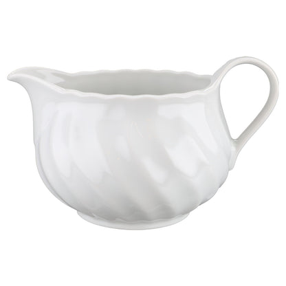 Sauciere ohne Teller Marienbad Ingres Weiss Wellenmuster weiss