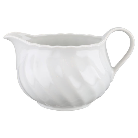 Sauciere ohne Teller Marienbad Ingres Weiss Wellenmuster weiss