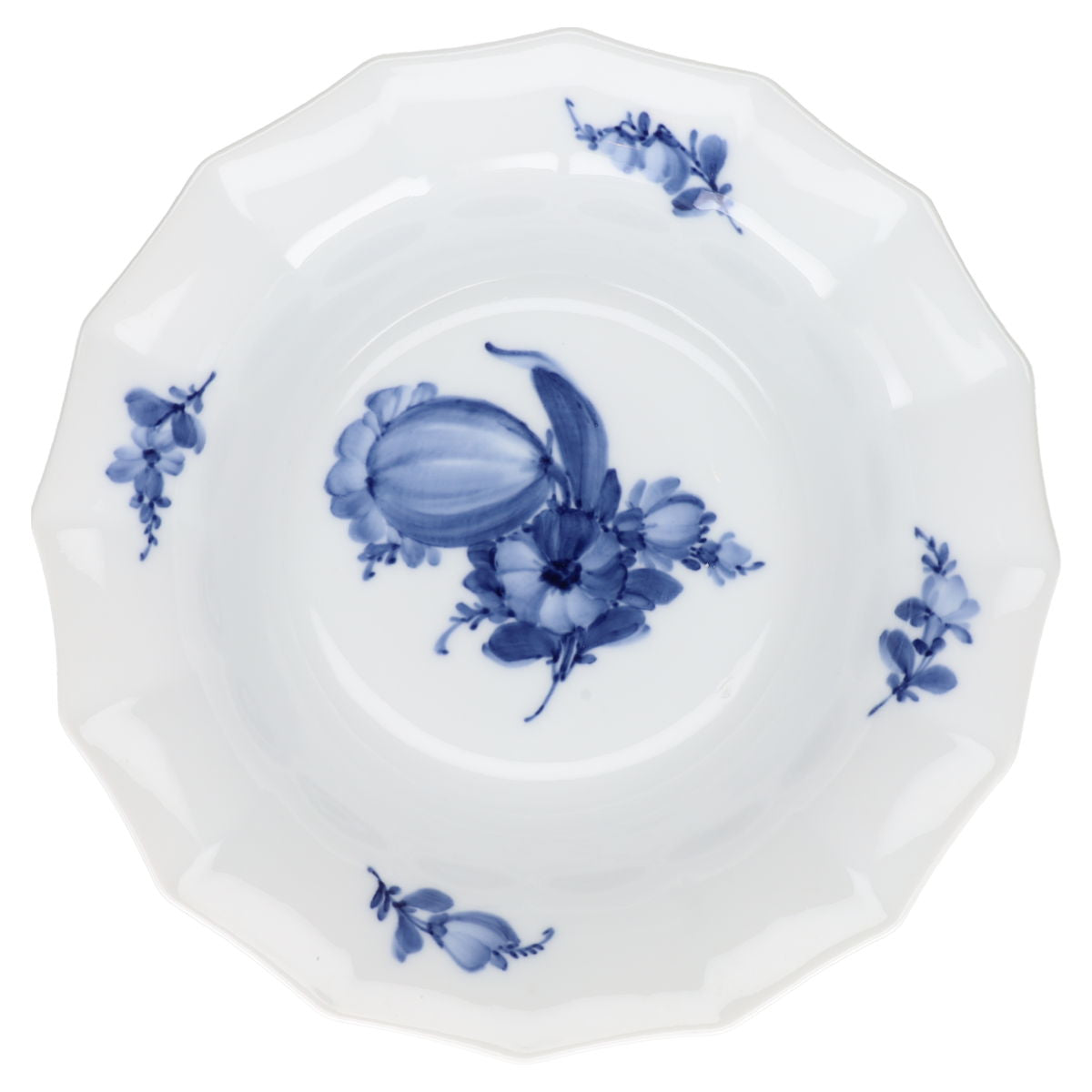 Schale auf Fuß Modell 8530 Royal Copenhagen Blaue Blume eckig II.Wahl