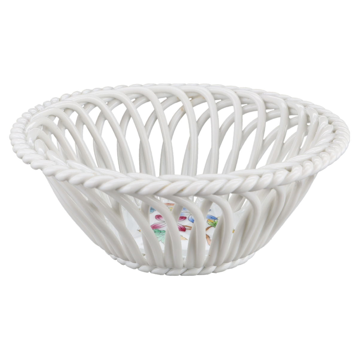 Schale mit Korbgeflecht mini Modell 7372 Herend Ungarn Victoria Rose VBO