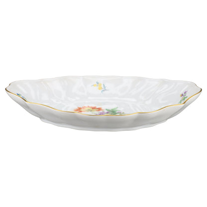 Schale oval Meissen Neuer Ausschnitt I.Wahl Bunte Blume