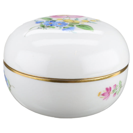 Schmuckdose Meissen Neuer Ausschnitt II.Wahl Bunte Blume