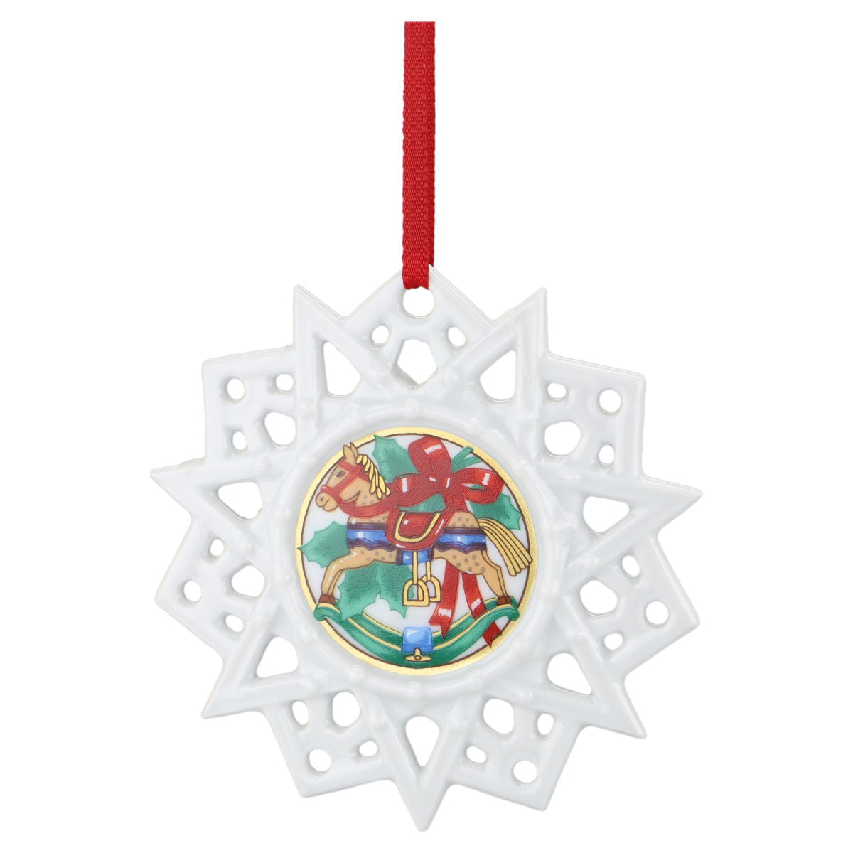 Schmuckstern - Schaukelpferd Hutschenreuther Weihnachtsartikel Schmuck Sterne ohne OVP