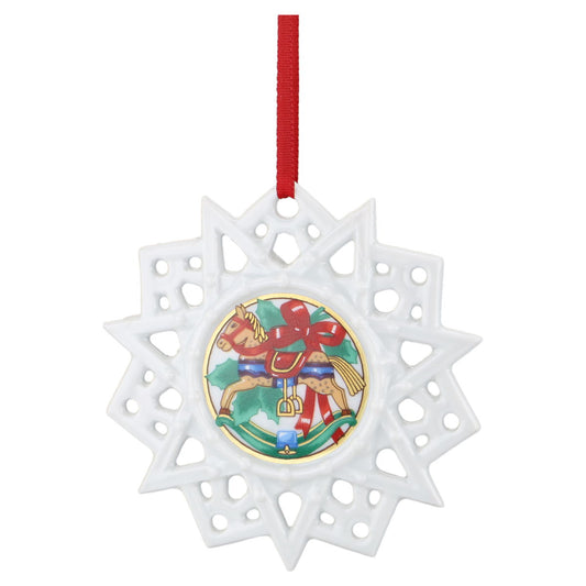 Schmuckstern - Schaukelpferd Hutschenreuther Weihnachtsartikel Schmuck Sterne ohne OVP
