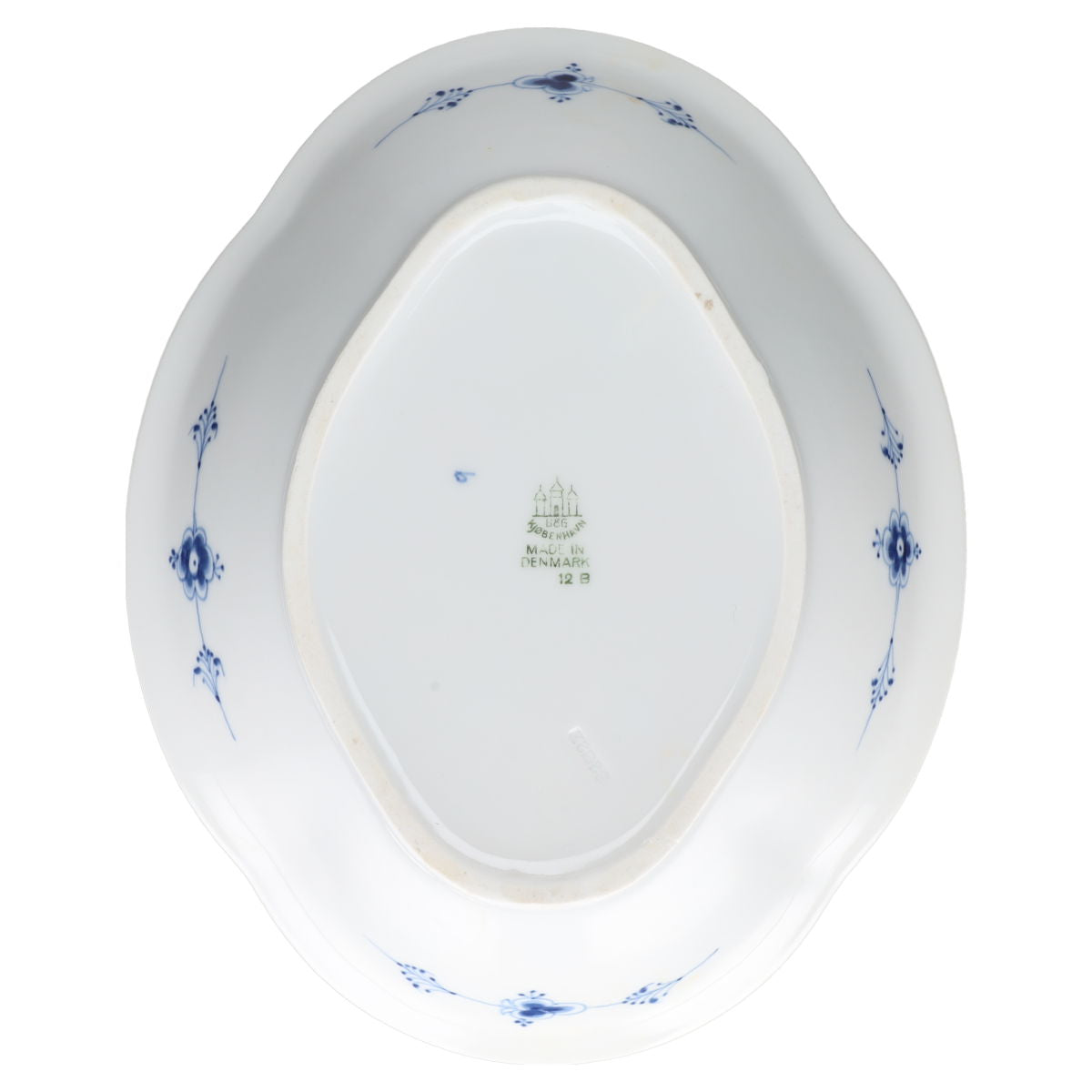 Schüssel mittelgroß oval Modell 12 B Bing & Gröndahl I.Wahl Strohblume / Bla Malet