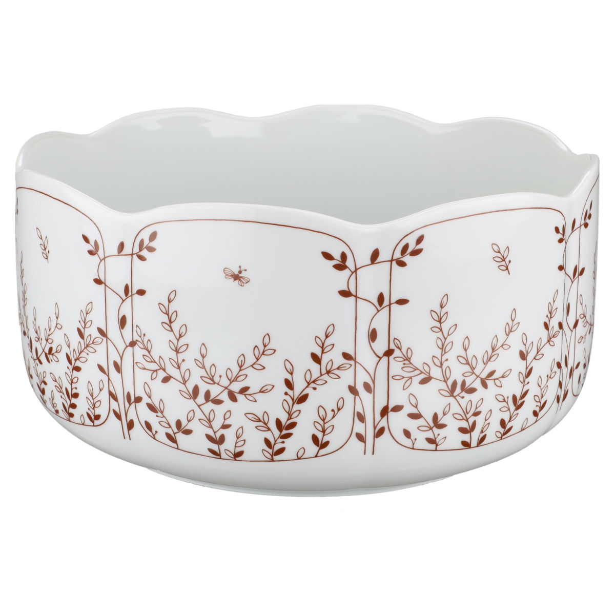 Schüssel mittelgroß Tirschenreuth Fleur Blätterzauber - Braun