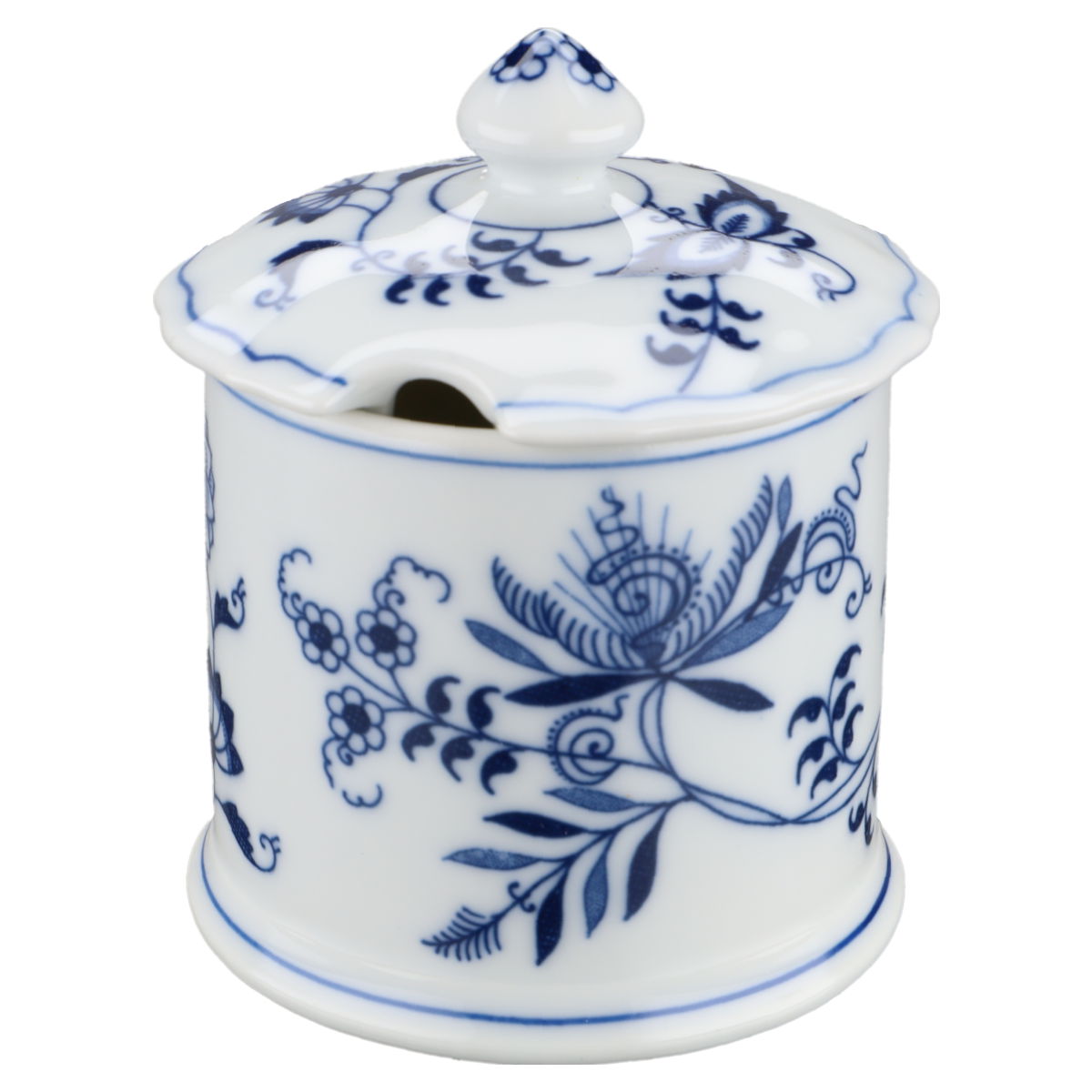 Senftopf mit Teller 2-tlg. Blue Danube Japan Zwiebelmuster