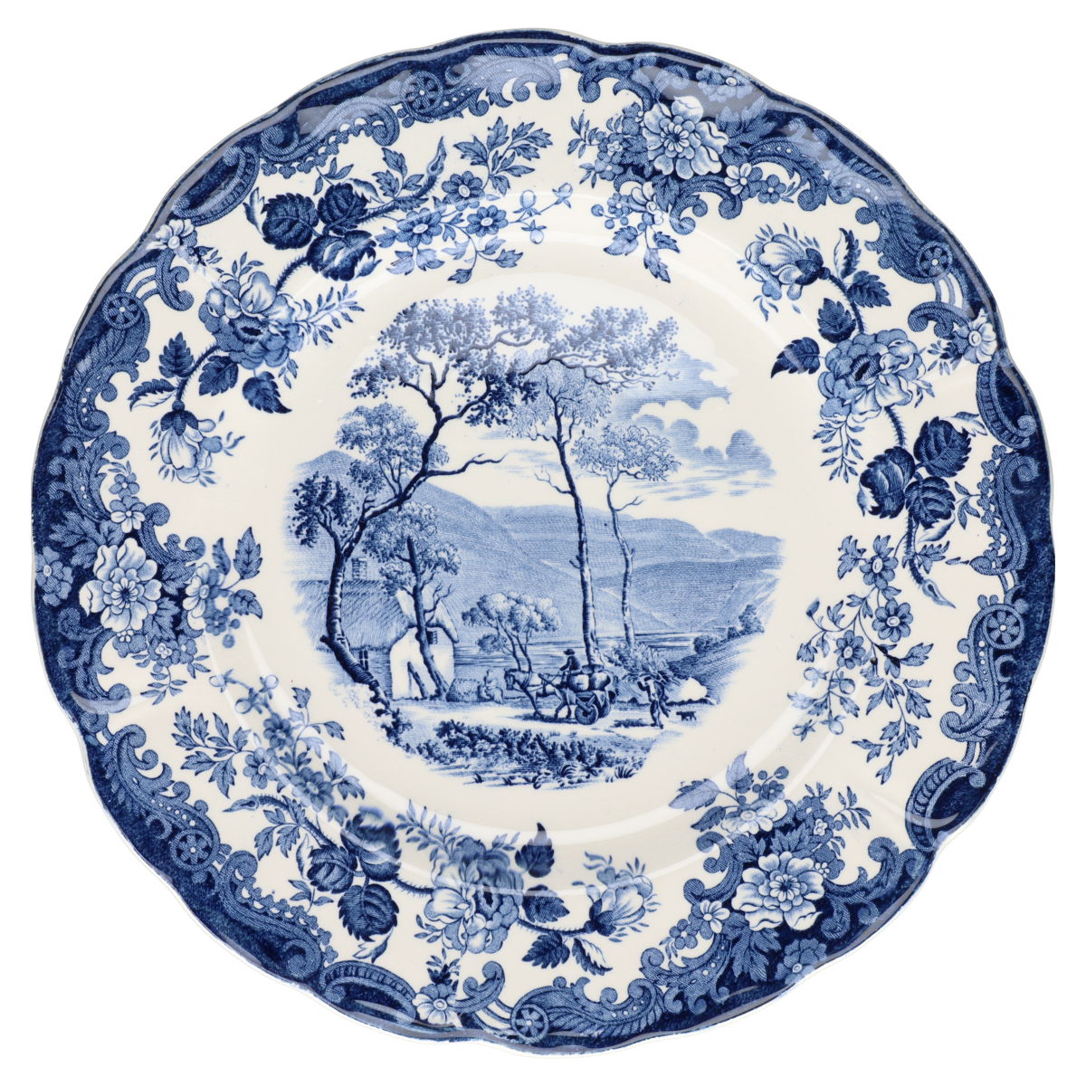 Speiseteller Typ II D: 27,5 Royal Worcester Avon Scenes Palissy