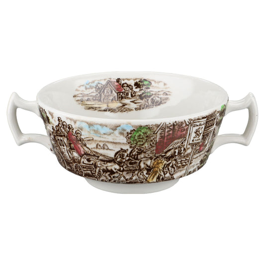 Suppen- Obertasse Wood & Sons England The Post House Braun Brown