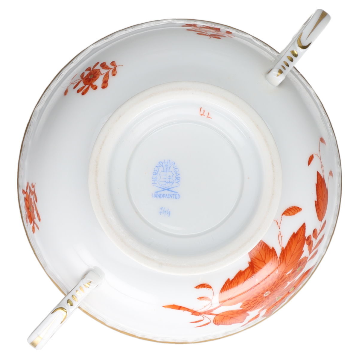 Suppentasse  Herend Ungarn Apponyi orange