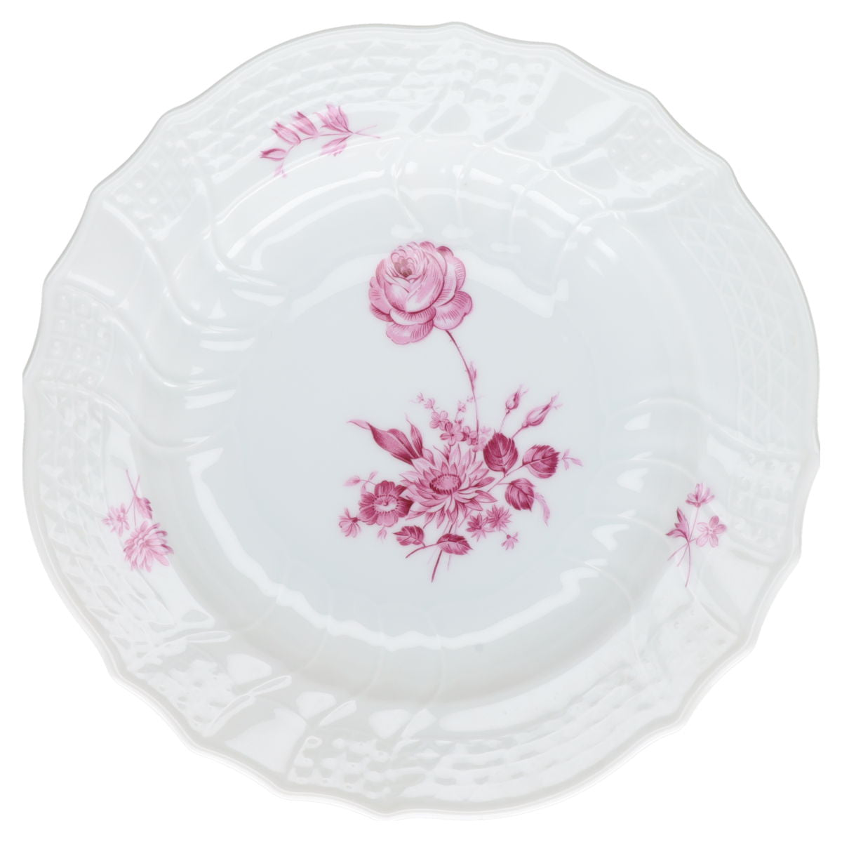 Suppenteller klein  Hutschenreuther Dresden Blume Pink