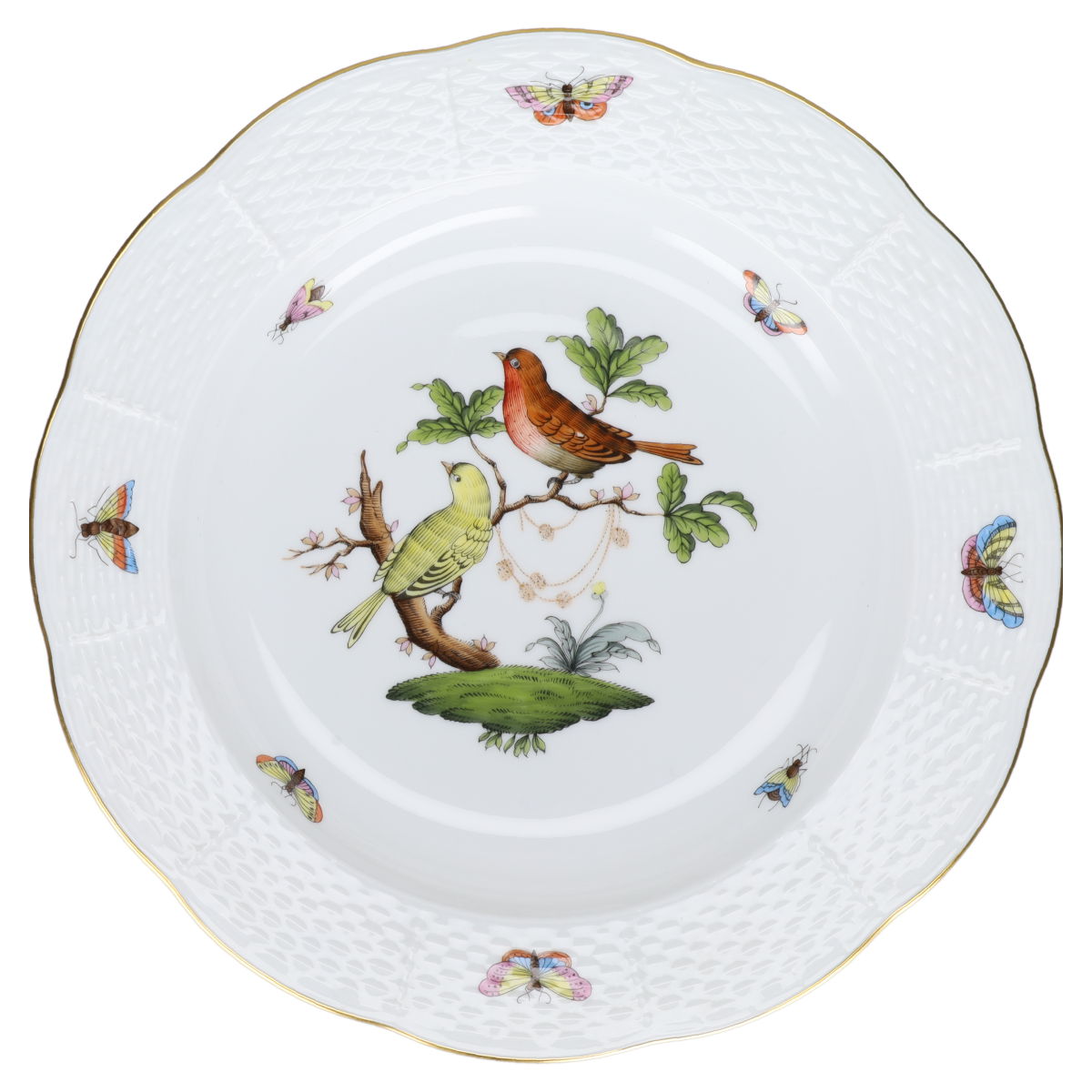 Suppenteller Modell 503 Dekor 9 Herend Ungarn Form Osier Rothschild