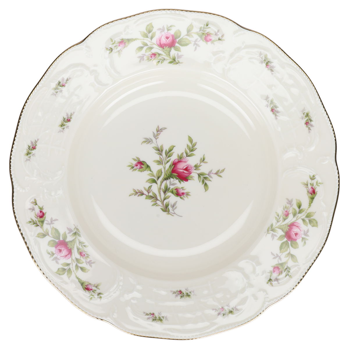 Suppenteller Rosenthal Sanssouci elfenbeinfarben Moosrose Ramona