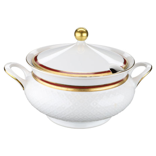 Suppenterrine  Seltmann Weiden Annabell Rotrand Goldbordüre 31730
