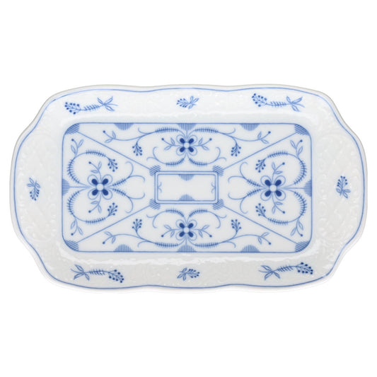 Tablett für Milch + Zucker  Schumann/Arzberg Dresden Gotland Indisch Blau Echt Cobalt