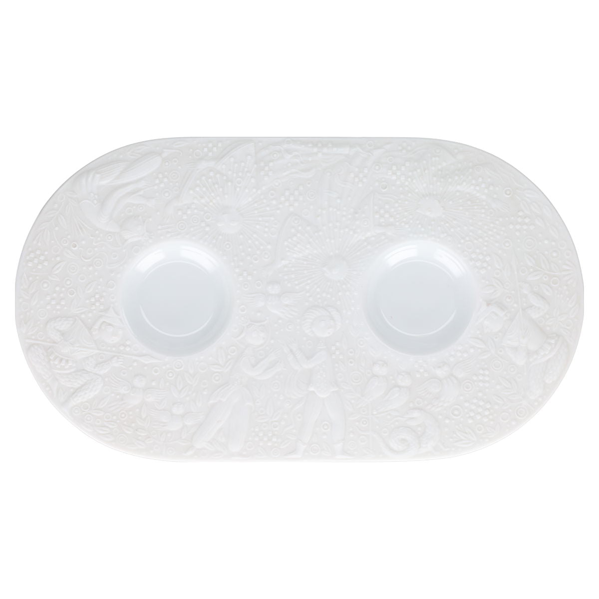 Tablett für Milch + Zucker klein Rosenthal Zauberflöte weiß