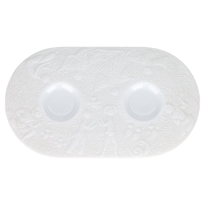 Tablett für Milch + Zucker klein Rosenthal Zauberflöte weiß