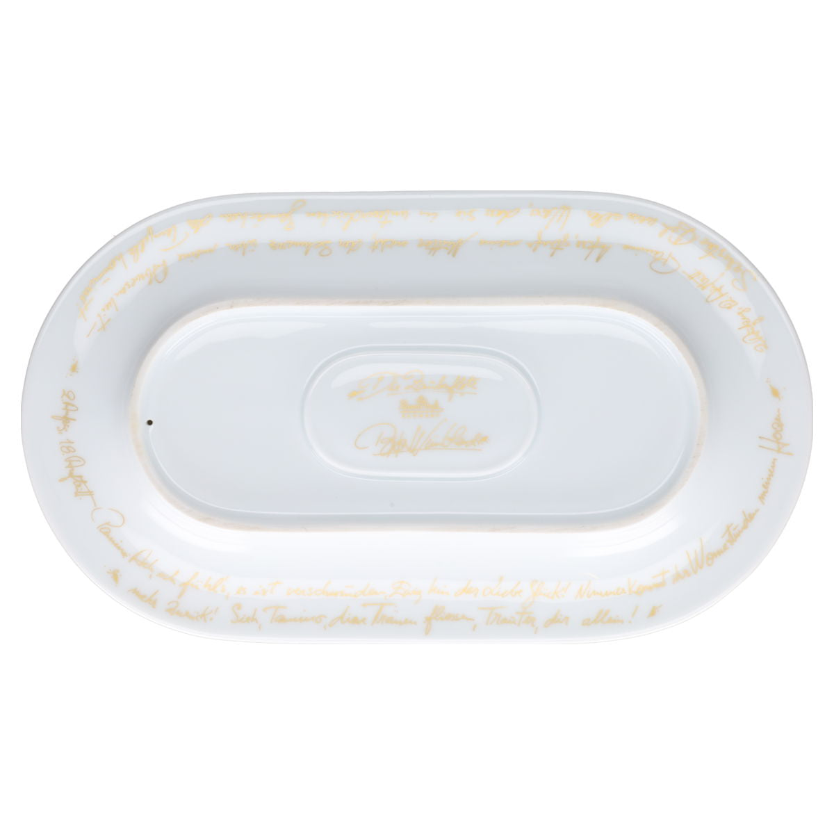 Tablett für Milch + Zucker klein Rosenthal Zauberflöte weiß