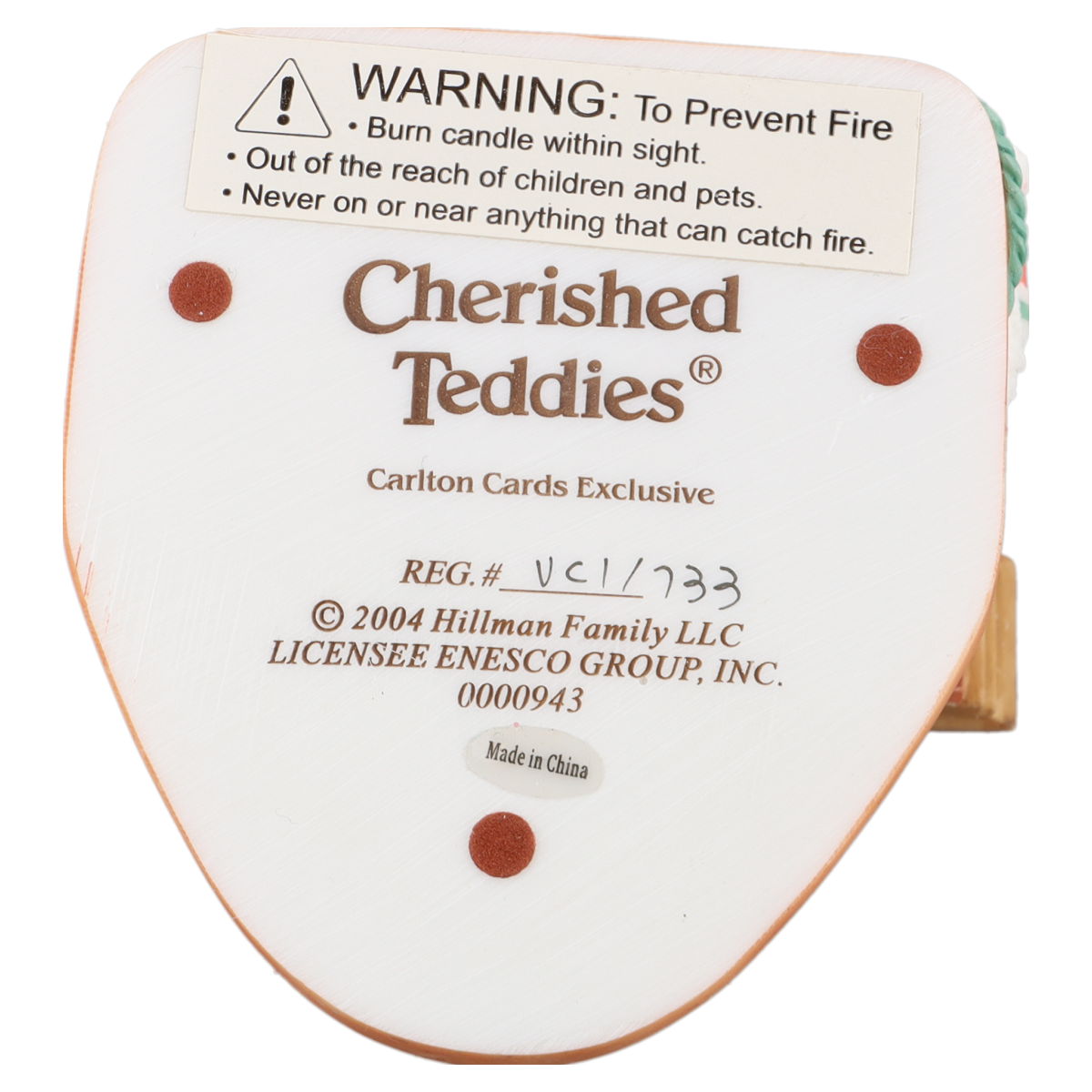 Teddy 0000943 Bear/Chimney Tealight Candleholder Enesco Cherished Teddies mit OVP