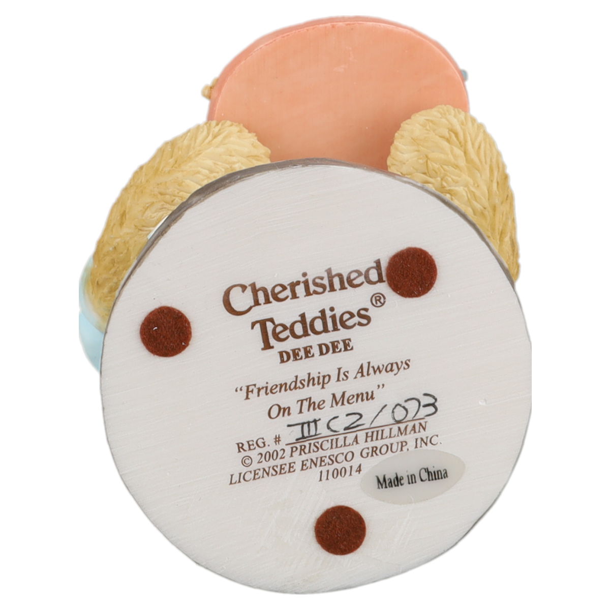 Teddy 110014 Dee Dee "Friendship Is Always On The Menu" Enesco Cherished Teddies mit OVP