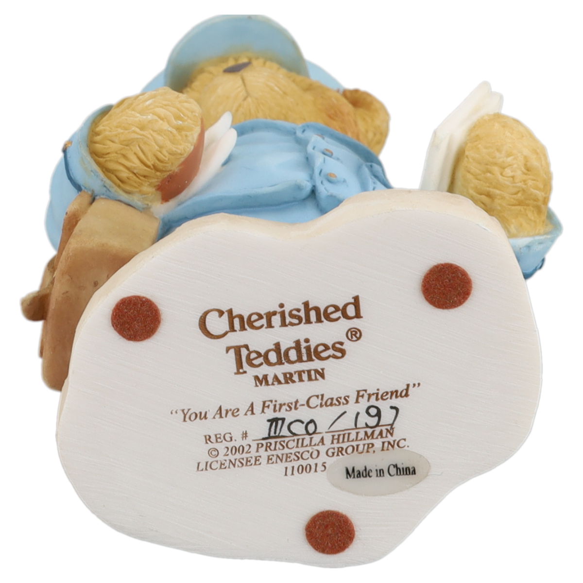 Teddy 110015 Martin "You Are A First-Class Friend" Enesco Cherished Teddies mit OVP