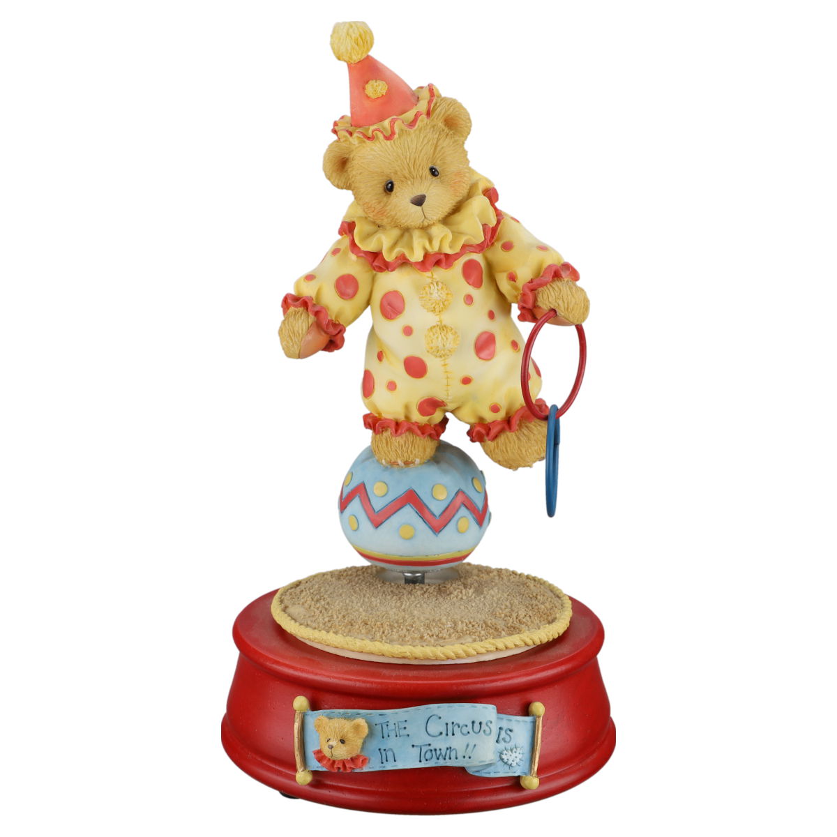 Teddy 111430 "You Make Me Smile" Clown On Ball Musical Enesco Cherished Teddies mit OVP