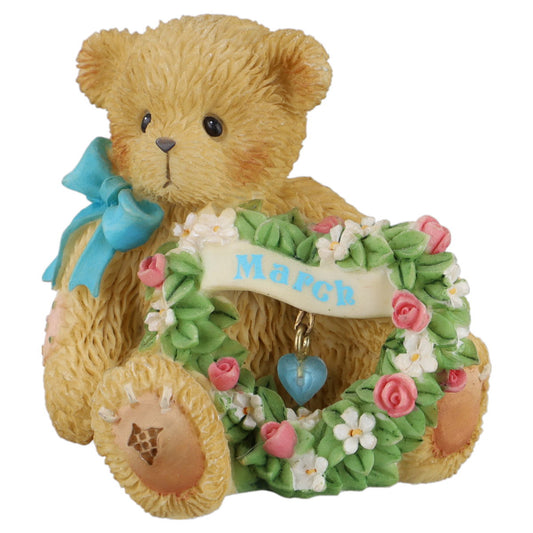 Teddy 111884 "March" Sparkling Hearts March Mini Figurine Enesco Cherished Teddies mit OVP