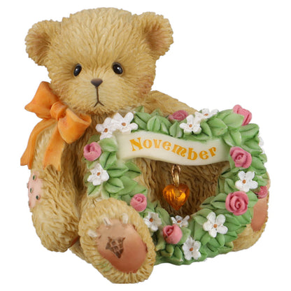 Teddy 111893 "November" Sparkling Hearts November Mini Figurine Enesco Cherished Teddies mit OVP