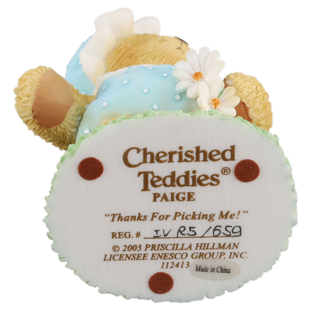 Teddy 112413 Paige "Thanks For Picking Me!" Enesco Cherished Teddies mit OVP