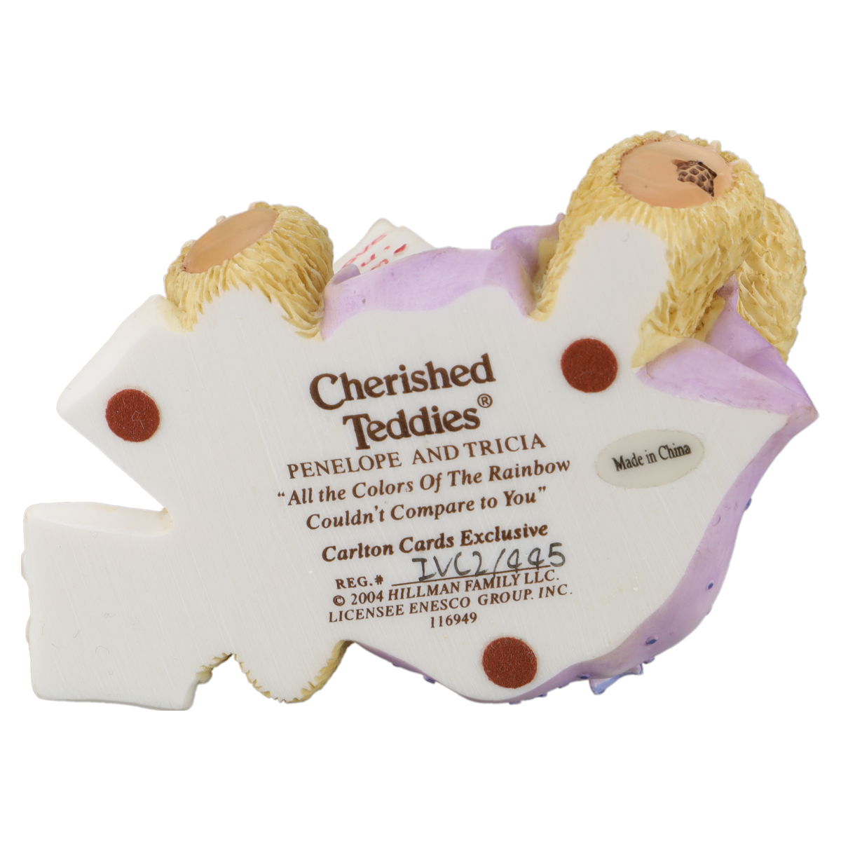 Teddy 116949 Penelope And Tricia Carlton Cards Exclusive Enesco Cherished Teddies mit OVP