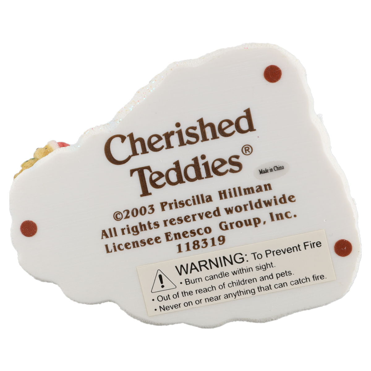 Teddy 118319 Santa Votive Candle Holder Enesco Cherished Teddies mit OVP
