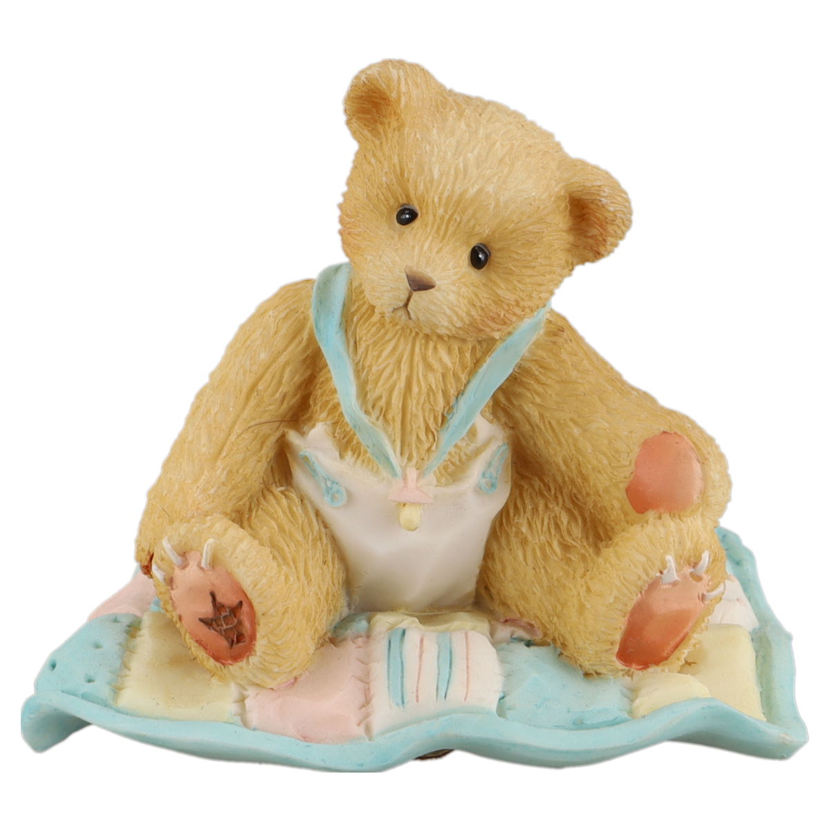 Teddy 127922 "A Gift To Behold" Baby Boy On Quilt Figurine Enesco Cherished Teddies mit OVP