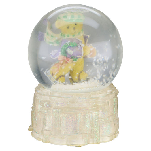 Teddy 292575 Winter Bear Festival Boy Skating  Waterball Musical Enesco Cherished Teddies mit OVP